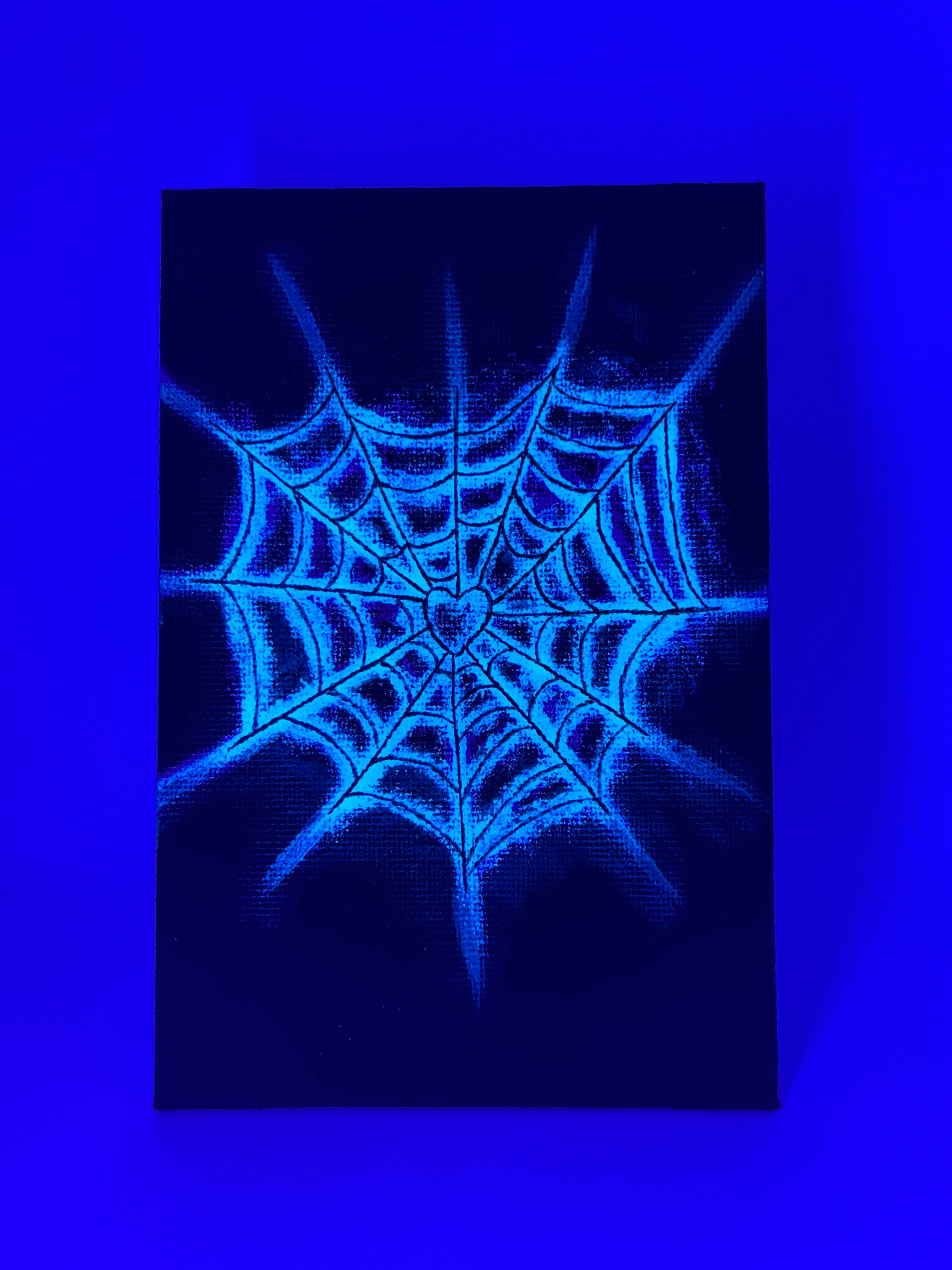 White Spider Web Canvas