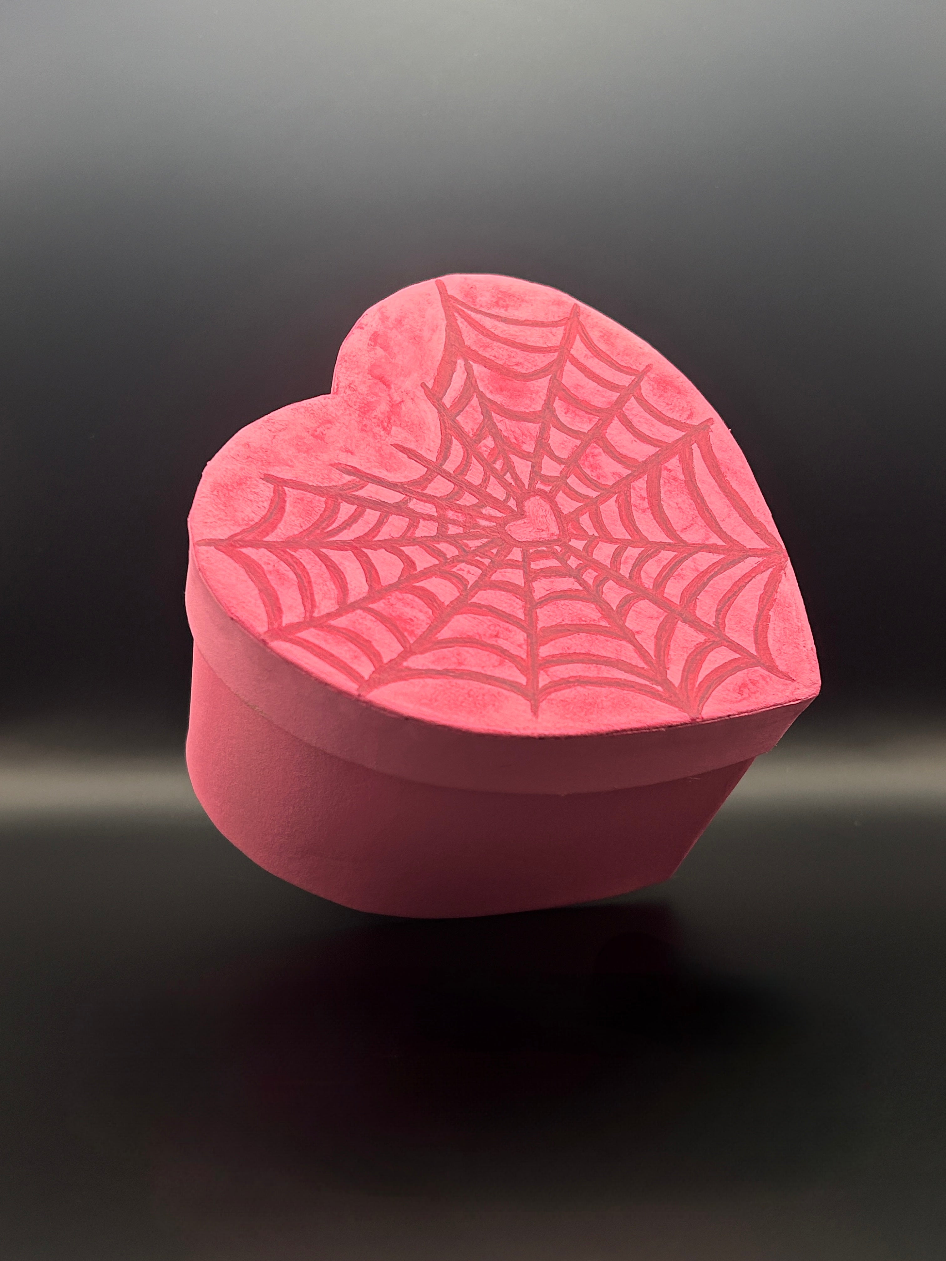 Pink Heart Web Box
