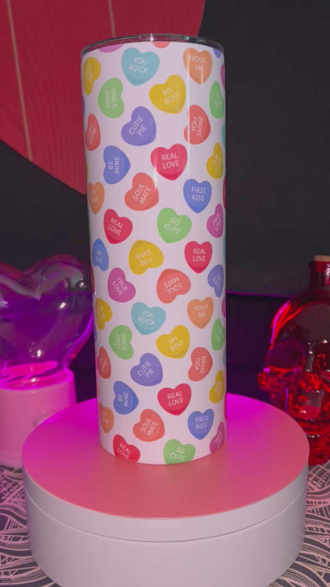 Candy Hearts Tumbler