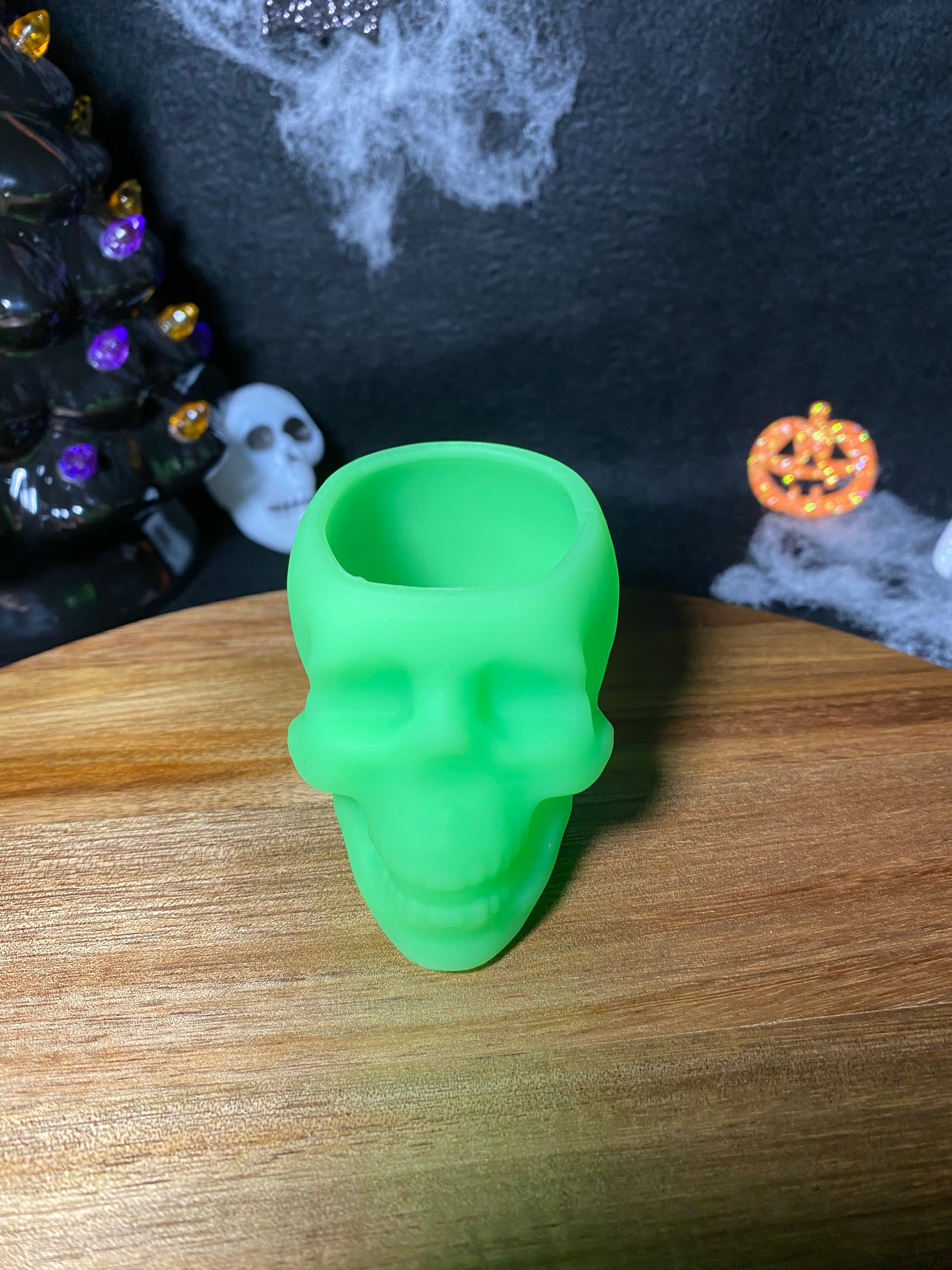 Skull Shot Glass (Green Silicone)