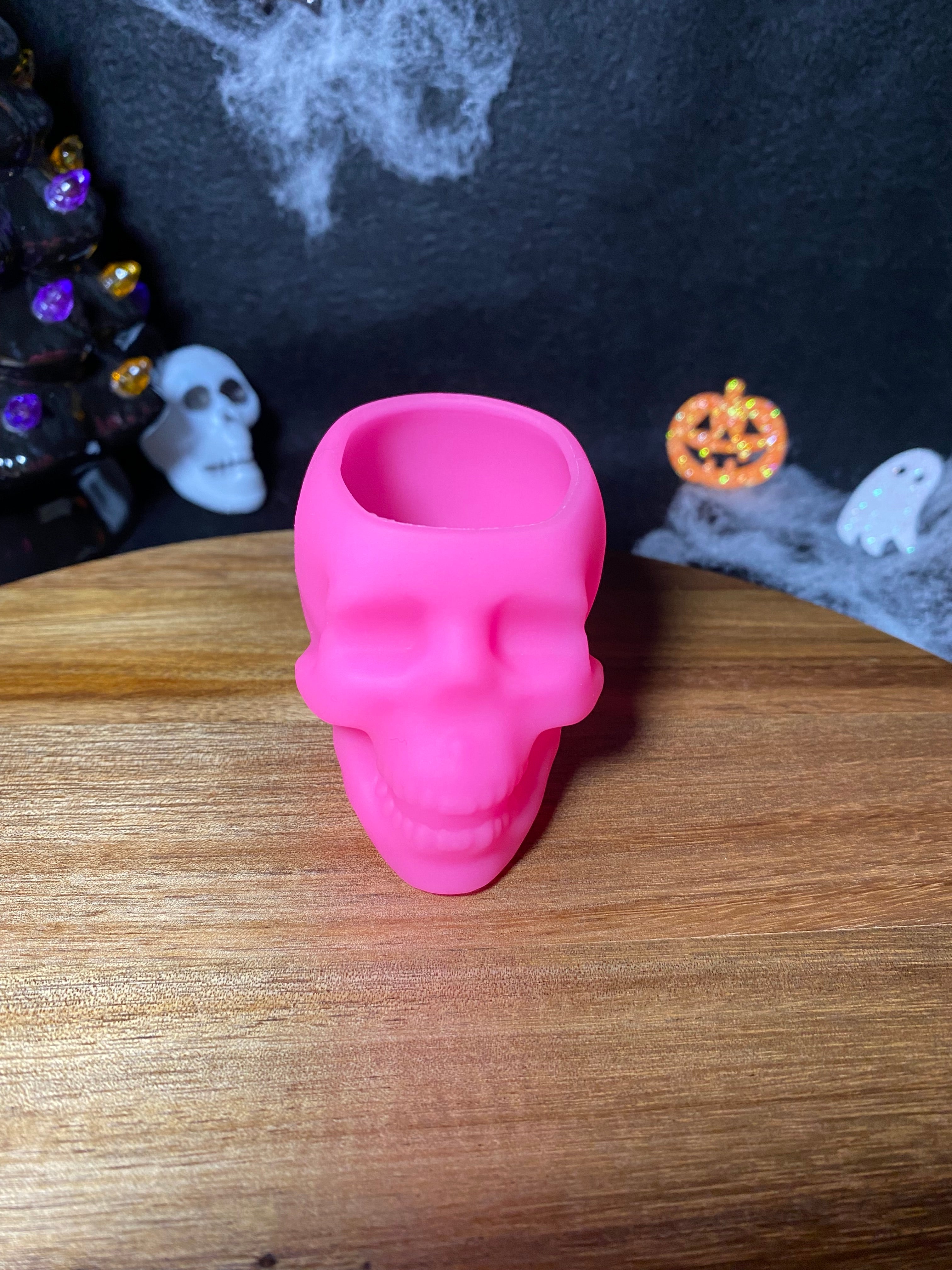 Skull Shot Glass (Pink Silicone)