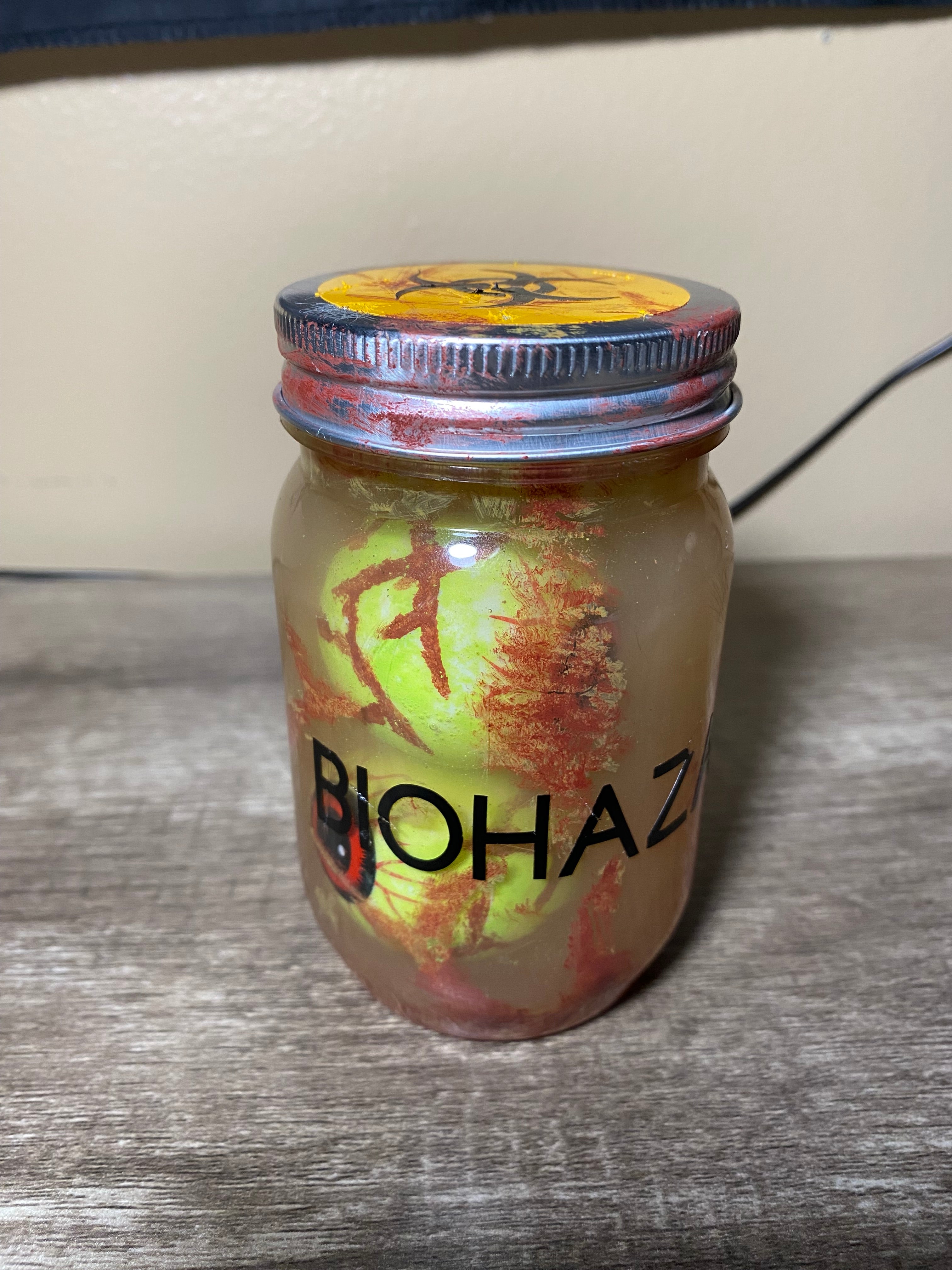 Zombie Eyes Biohazard Jar