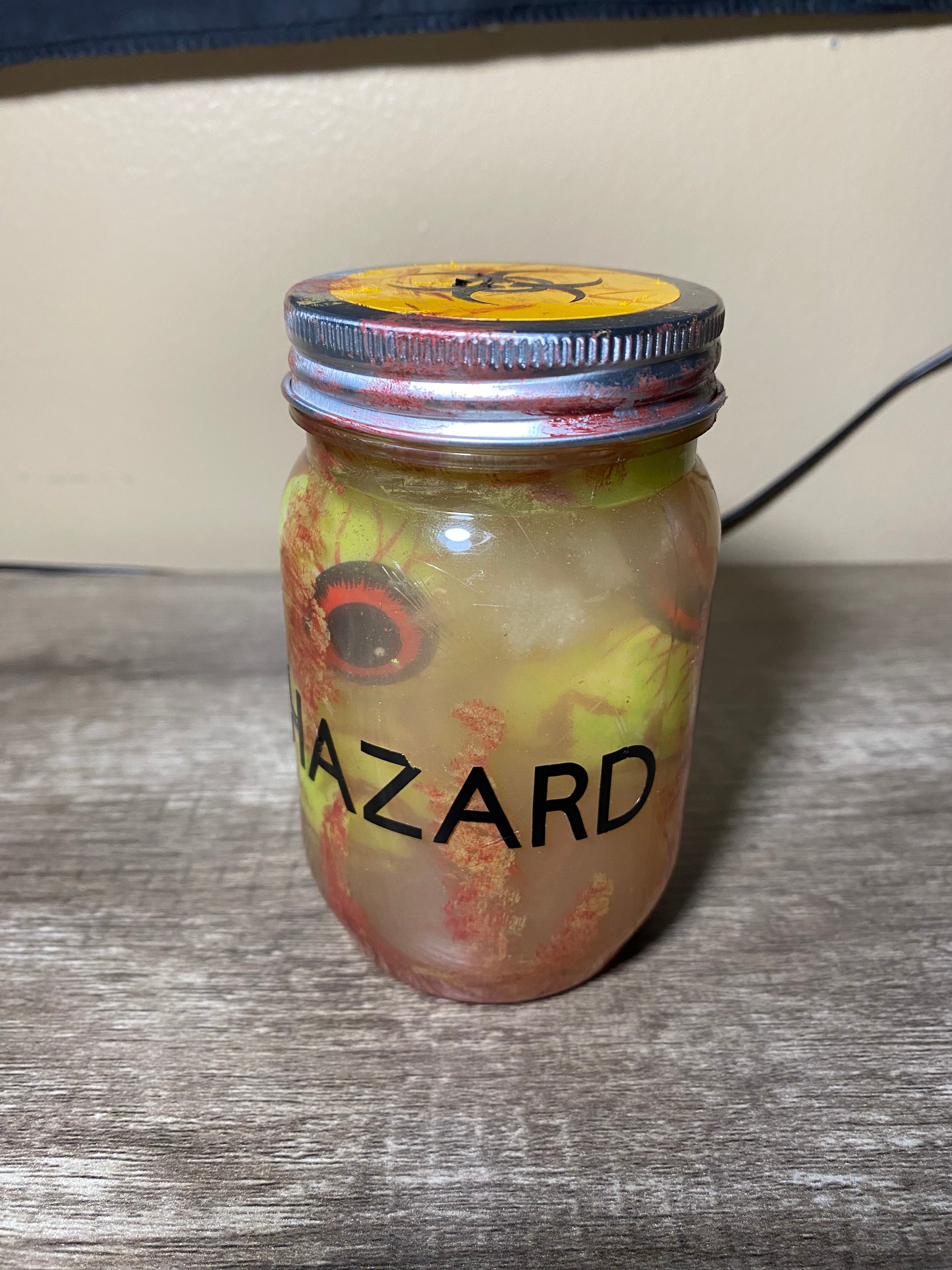 Zombie Eyes Biohazard Jar