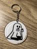 Middle Finger Ghost Keychain