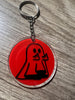 Middle Finger Ghost Keychain