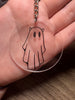 Ghost with Devil Horns Keychain