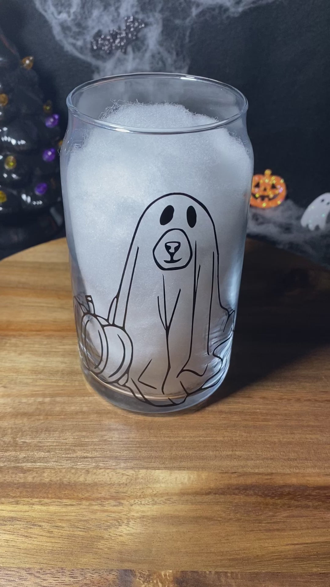 Dog in Ghost Costume