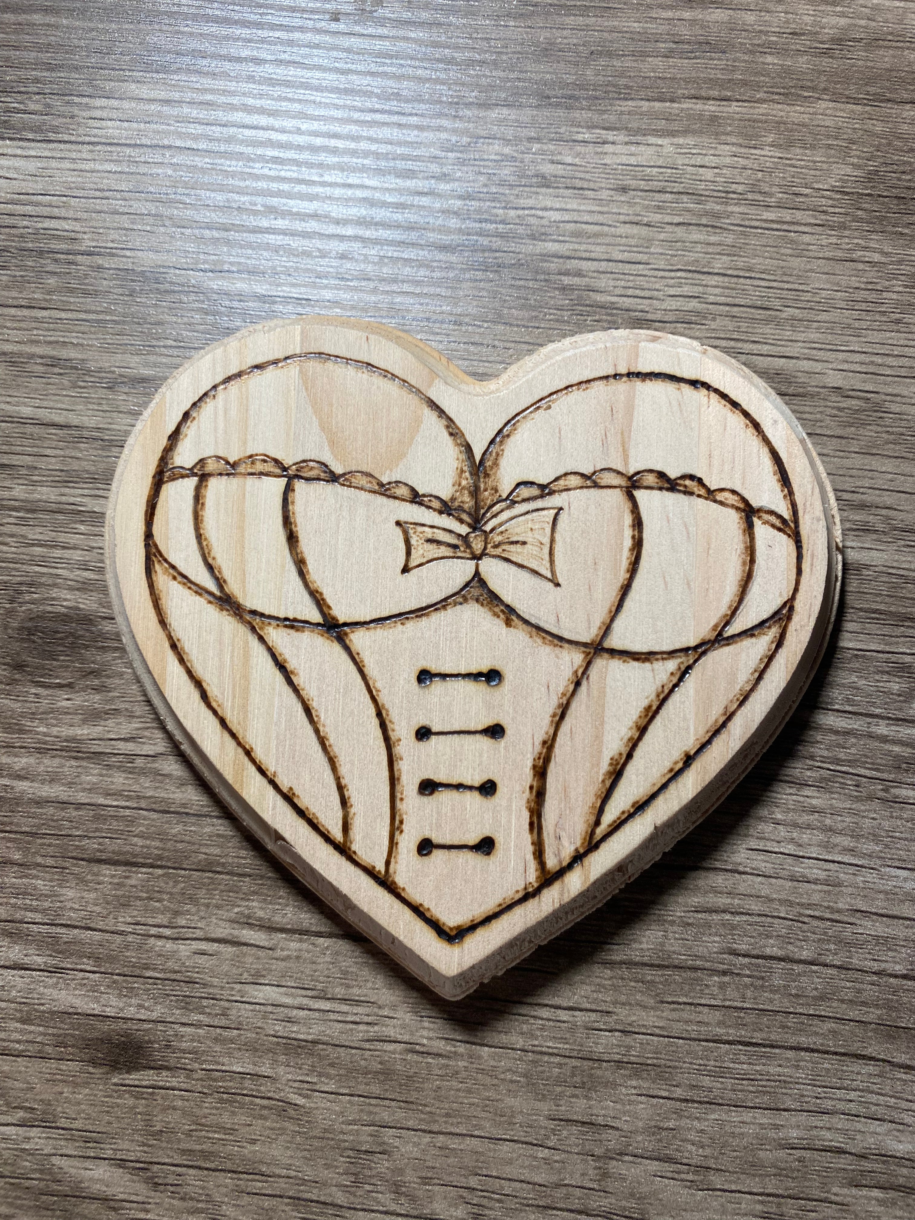 Wood Heart Coasters