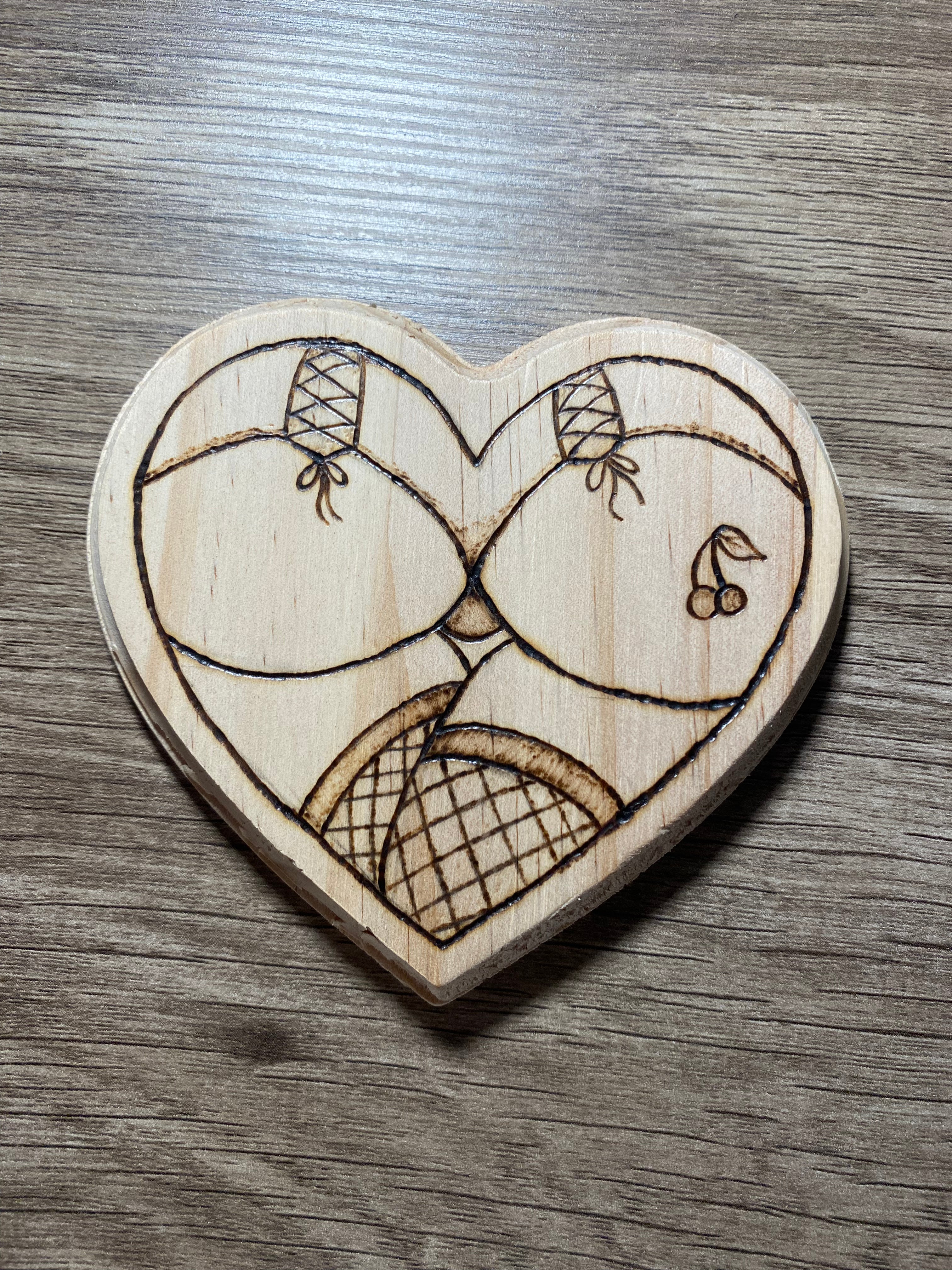 Wood Heart Coasters