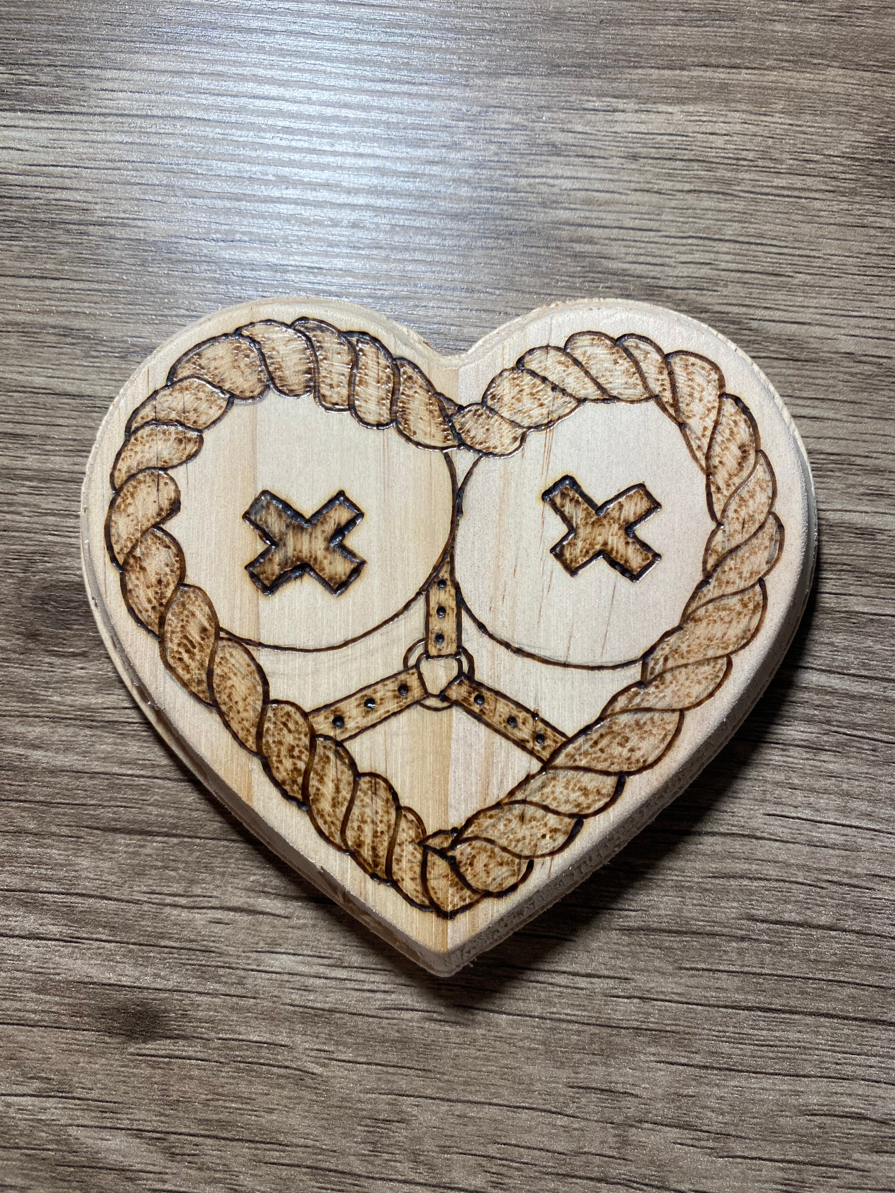 Wood Heart Coasters